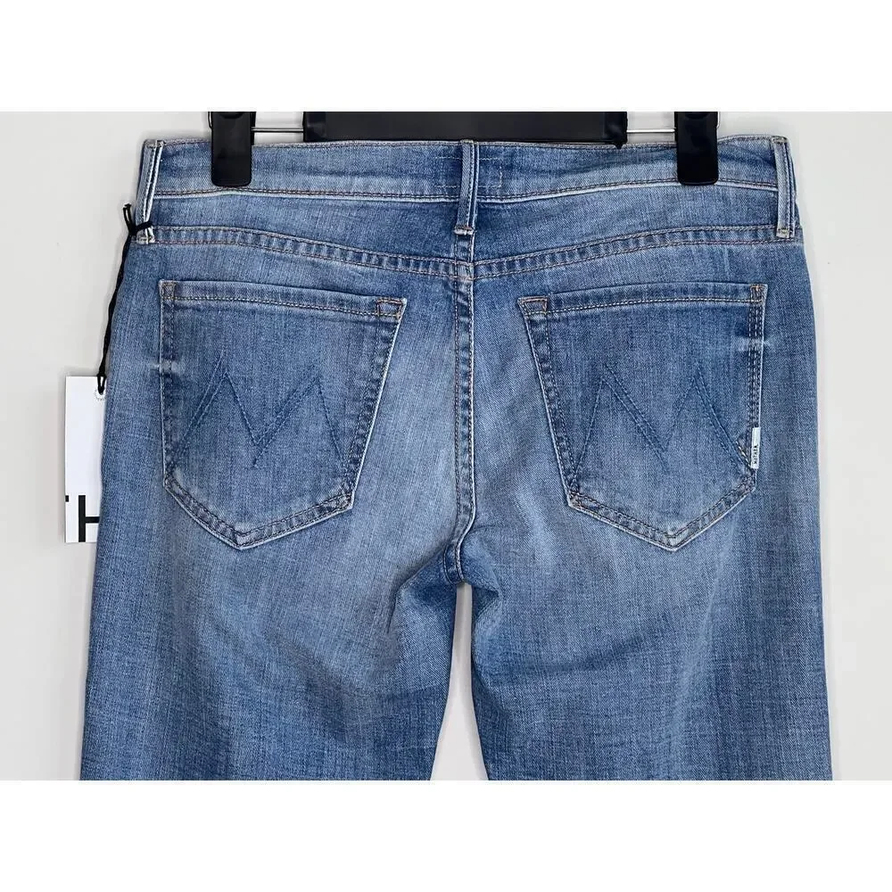 Mother The Rascal Mid Rise Denim Crop Jeans Tickle Fights & Barbeques 26 NWT